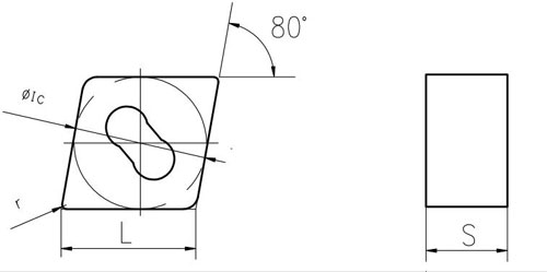 CNGL Dimple Solid CBN Insert